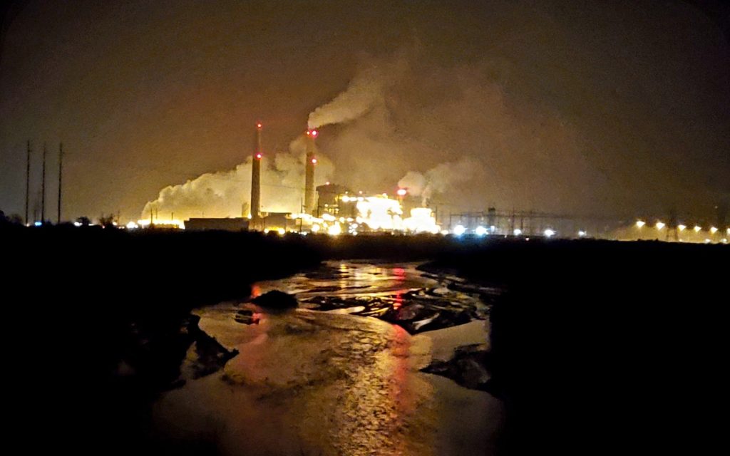 Photo by Cindy JaquezA heavy rainfall fell in Navajo County last week bringing over an inch of rain to most of the region. This photo shows Cholla Power Plant reflection in the water running in Little Colorado River near Jackrabbit.