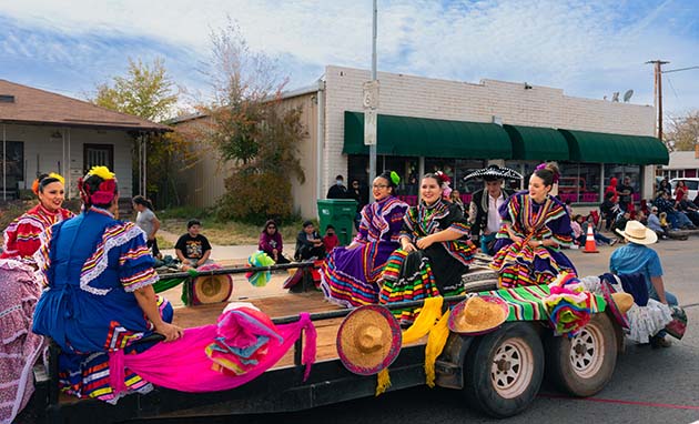 Photos by Richard LarsonAguilas De Oro won the Sweepstake Award for the colorful entry with the dancers wearing traditional garb.