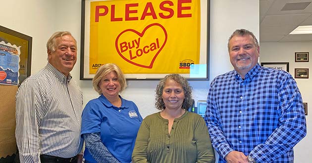 Photo courtesy of Northland Pioneer CollegeNPC's Small Business Development Center’s team is the "Best of Arizona." Pictured are (left to right) Director Rich Chanick, Laura Singleton, Socorro Ruiz and Craig Boston.