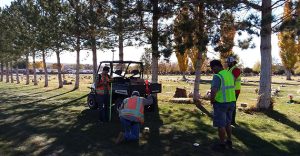 Photo courtesy of the City of HolbrookLast month Ron Scorse and Michael Scorse with PAR Land Surveys Inc., along with city park staff Napo Baldonado and Ryan Baldonado put the final touch on the Holbrook Cemetery expansion adding plot numbers to each site. There have been over 300 new plots added to the cemetery.