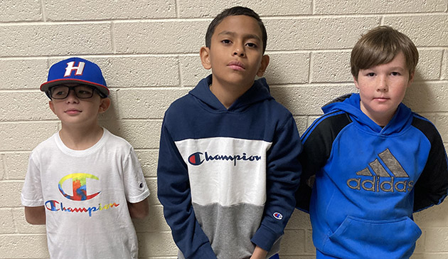 Photos courtesy of Elks Lodge No. 2450The winner of the boys 8-9 division was Amare Brown (center), making 15 out of 25 shots, second place was Julian Quezada (left) and third place was Sawyer Fish (right).