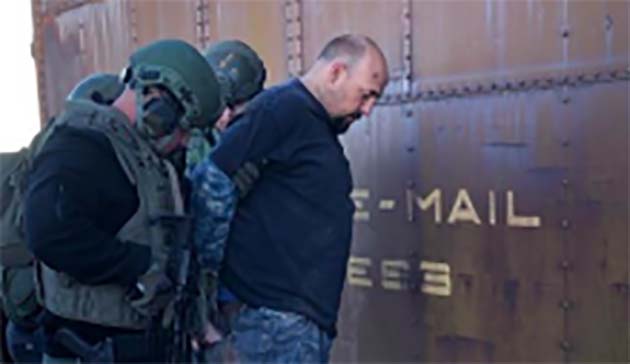 Photo courtesy of the Navajo County Sheriff’s OfficeLaw enforcement officers arrested Greg Tafoya after a search led officers to a rail car in Holbrook.