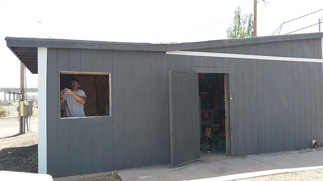 Photo courtesy of the City of HolbrookCity of Holbrook employee Mike Young is shown finishing up the Lisitzky Park ball field concession stand remodel, which included a new sink, counters, shelving, window, door, storage room and siding. The cost for the project was approximately $700 and was funded as part of the annual maintenance budget.