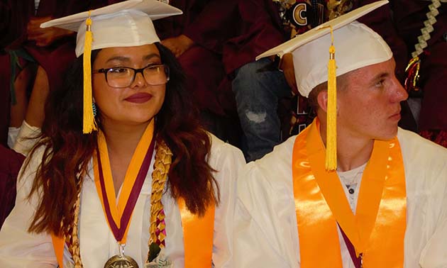Co-Valedictorians Victoria Breeze (left) and Aydon Despain (right) both took to the podium last week to address their classmates at graduation. Breeze intends to study exercise physiology at Fort Lewis College and Despain will be embarking on a mission for the Church of Jesus Christ of Latter-day Saints.