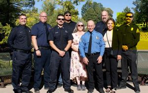 Photo courtesy of Northland Pioneer CollegeNPC's Paramedic Class of 2022 include (left to right) Benjamin Altop, Keith Plympton, Diego Martinez, Edker Ahasteen, NPC EMS Coordinator Michelle Prentice, Wade Johnson, James Meek, Kimri Hurtado and Ian Wilgus.