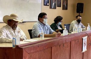 Photo by George JoeDistrict 7 Navajo Nation Council candidates participated in a forum at Indian Wells on Saturday, June 18. Those pictured include (left to right) Lee Jack, Vinton Dale Yazzie, Cherilyn Yazzie and Arthur Hardy Jr.