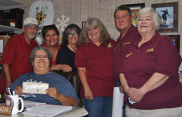 Photo courtesy of Lisa SalazarThe Holbrook Senior Citizens Association received a $6,000 donation last week from the Elks Lodge No. 2450. The donation was made to further the center’s Meals on Wheels program. The grant for the donation was through the Elks National Foundation. The check was presented to center Director Lisa Salazar (seated) Elks member present included (left to right) Kip Woolford, Yolanda Lincoln, Darlene Brinkerhoff, Cindy Allen, Pat Nichols and Beverly Goodnight.