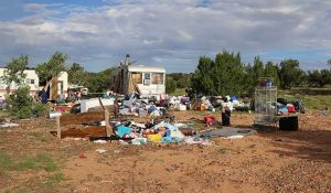 Photo courtesy of Navajo County Sheriff’s OfficeContractors hired by the Arizona State Land Department removed 13 tons of trash and debris from property near Snowflake.