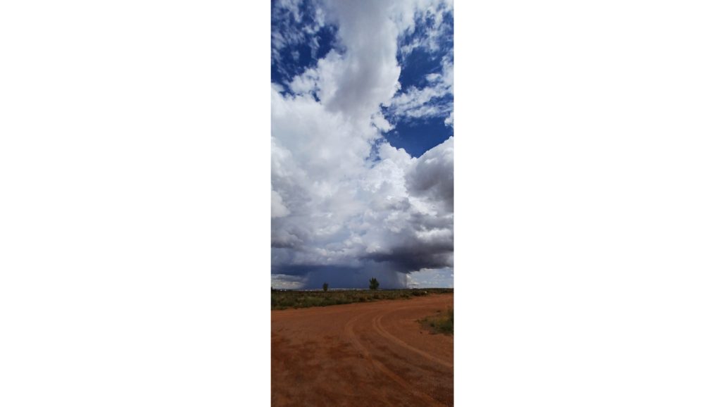 Photo by Ryan TaylorThe area has received record rainfall this year and the scattered afternoon showers have created quite a spectacle such as the one seen here in Holbrook.