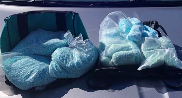 Photo courtesy of Navajo County Sheriff’s OfficeNavajo County Sheriff’s deputies seized approximately 65,000 fentanyl pills in a traffic stop.
