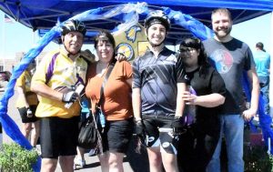 Photos courtesy of NPC Friends & FamilyCarlos Gomez (left) and his 14-year-old grandson Link Hedman (center) pedaled the park together for a truly bonding experience.