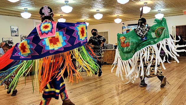 Photos by Dan LutzickPictured are members of the Standing Horse Dancers performed for the Winslow City Council in celebration of Mayor Roberta “Birdie” Cano proclaiming November as Native American Heritage Month.