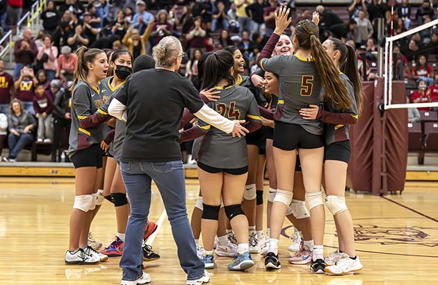 Photo by Richard LarsonLady Bulldogs (pictured) earned a win going up against the Lady Roadrunners in a play-off match held last week. The Bulldogs were able to win three of four sets.