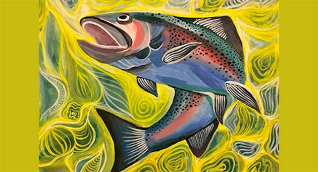 Artist Emma Rockey“A Trout for Russell”