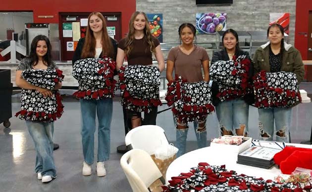 Photo by K. ContrerasMax Preps Player of the Game went to (left to right) Alexis Smith, Jauslyn Nells, Brynlee Barris, Shaelene Singer, Janessa Meyers and (not pictured) Jaci Gonnie.