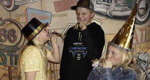 Photo by Linda KorA new year is fast approaching bringing with it excitement for the possibilities of the future. Getting a head start on the celebration are (left to right) Caslyn, Colton and Shyann Bushman, the children of Rebecca and Andrew Bushman of Joseph City.