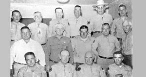 Photo from Tribune News archivesThe original Navajo County Hashknife Sheriff’s Posse was formed in 1957 with members including (front row, left to right) Jack Woods, Cephas Perkins, Roy Downing, Charlie Jennings, (middle row) Allen Hensley, Ben Pearson, Bobby Koury, Dutch Rupky, C.F. Lee, (back row) Vic Gerwitz, Harve Randall, Ted Gerwitz, Harve Smithson, Art Whiting and Grant Brinkerhoff.