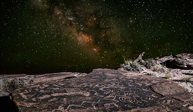 Photo by Jacob Holgerson/NPSThe beauty of the Petrified Forest National Park is ageless as shown in this photo taken by Jacob Holgerson with the National Park Service. It displays the petroglyphs created by ancient Native Americans in contrast with the boundless stars of the clear skies. PFNP is a designated Dark Sky Park, allowing for such spectacular views.