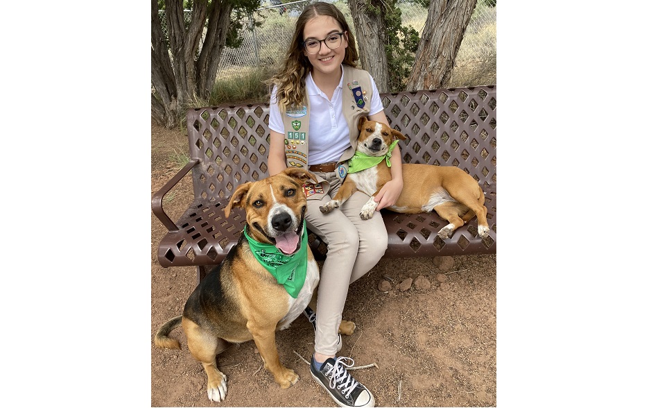 Photo courtesy of GSACPCElizabeth Parker (pictured) is the recipient of the Gold Award, the most prestigious award bestowed upon a Girl Scout, for creating the first dog park in a national park: Paws in the Park at the Petrified Forest National Park.