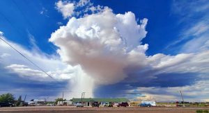 Photo by Cindy JaquezMonsoons have arrived, bringing much-needed rain throughout the region. This view over Jackrabbit Trading Post in Joseph City shows that the clouds are also bringing some spectacular views for people to enjoy.