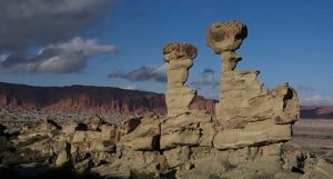 Photo courtesy of the Petrified Forest National ParkGeologic formation at Ischigualasto Provincial Park in Argentina.