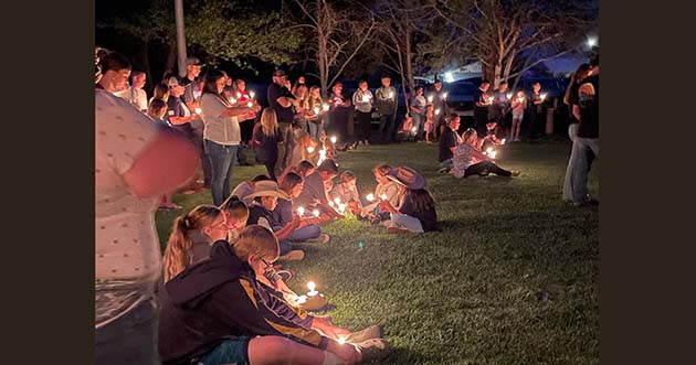 Photo by Laura PlayerA candlelight vigil was held last Saturday in Joseph City to promote awareness of all missing children throughout the United States and the world and to remind the community that one of their own still needs to be found. Sixteen-year-old Jarrett Brooks left his home on July 4 and there has been no leads as to his disappearance. Contact your local law enforcement if you have information on Jarrett or any missing person in order to bring peace to those searching for them.