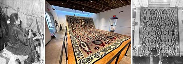 Photo courtesy of the Affeldt Mion MuseumThe Hubbell-Joe Rug will be on display at the Affeldt Mion Museum on Sept. 2. Artist Julia Joe is shown here working on the masterpiece created for trader Lorenzo Hubble.