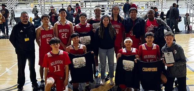 Photo courtesy of Holbrook High SchoolThe Holbrook High School Roadrunners took the championship title at the Round Valley Tournament last week, beating Pima 49-44.